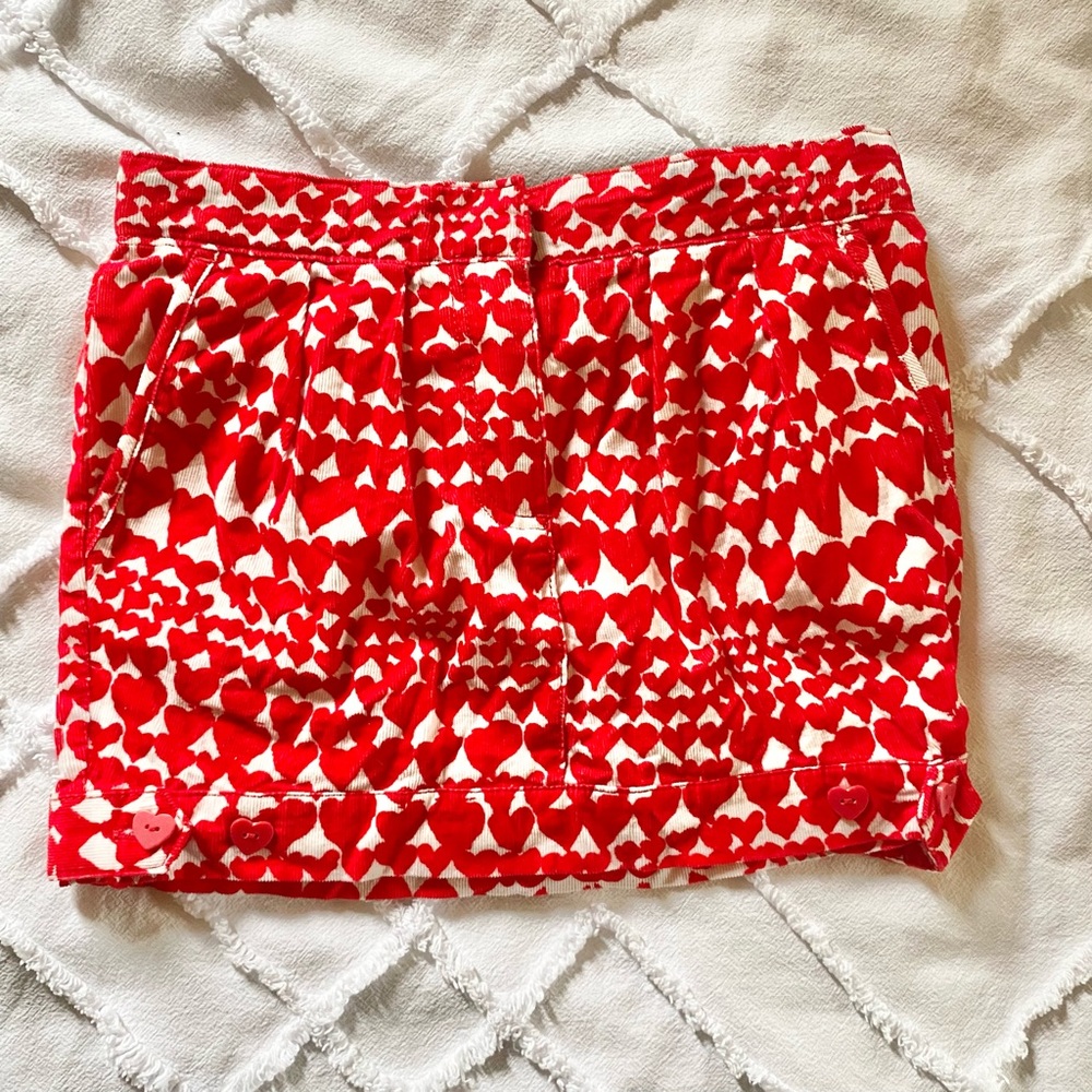 Stella McCartney Kids corduroy heart mini skirt girls size 10